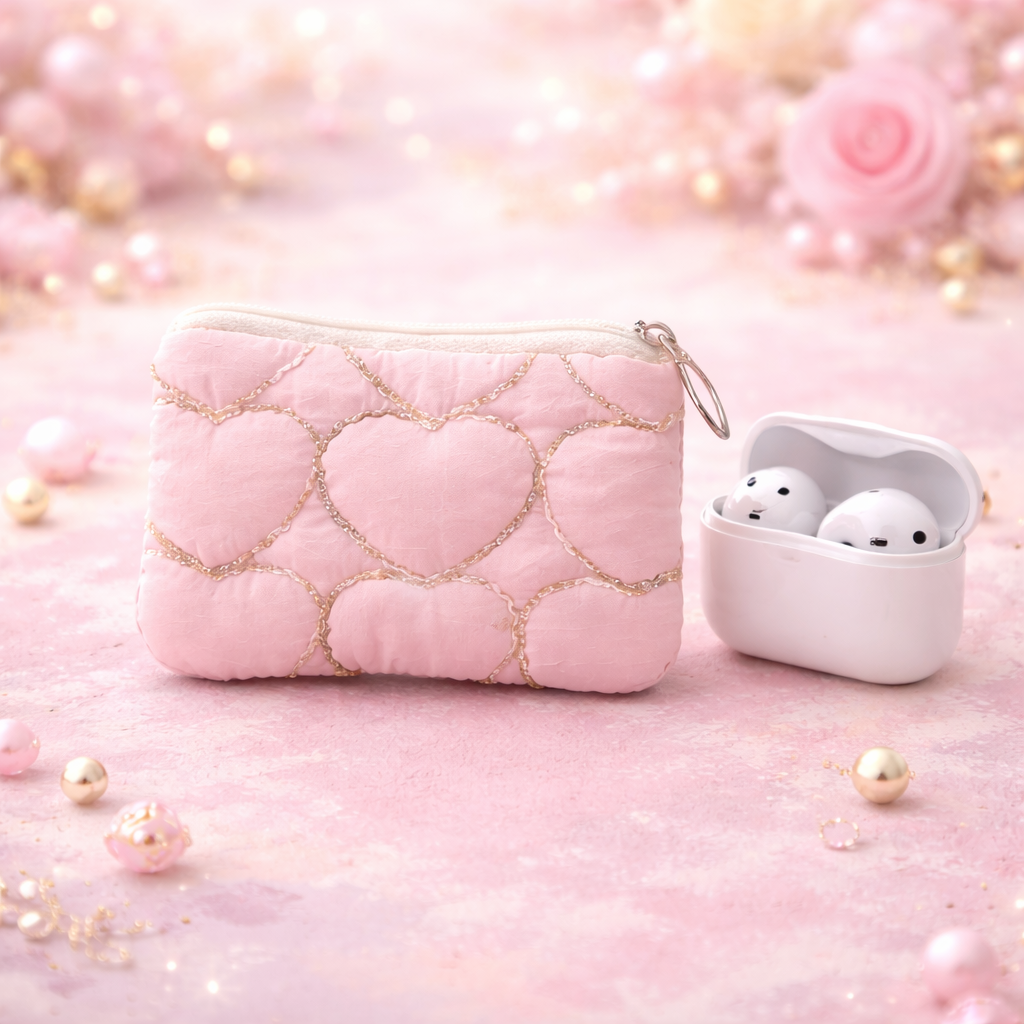 Mini Pochette Corazon Rose