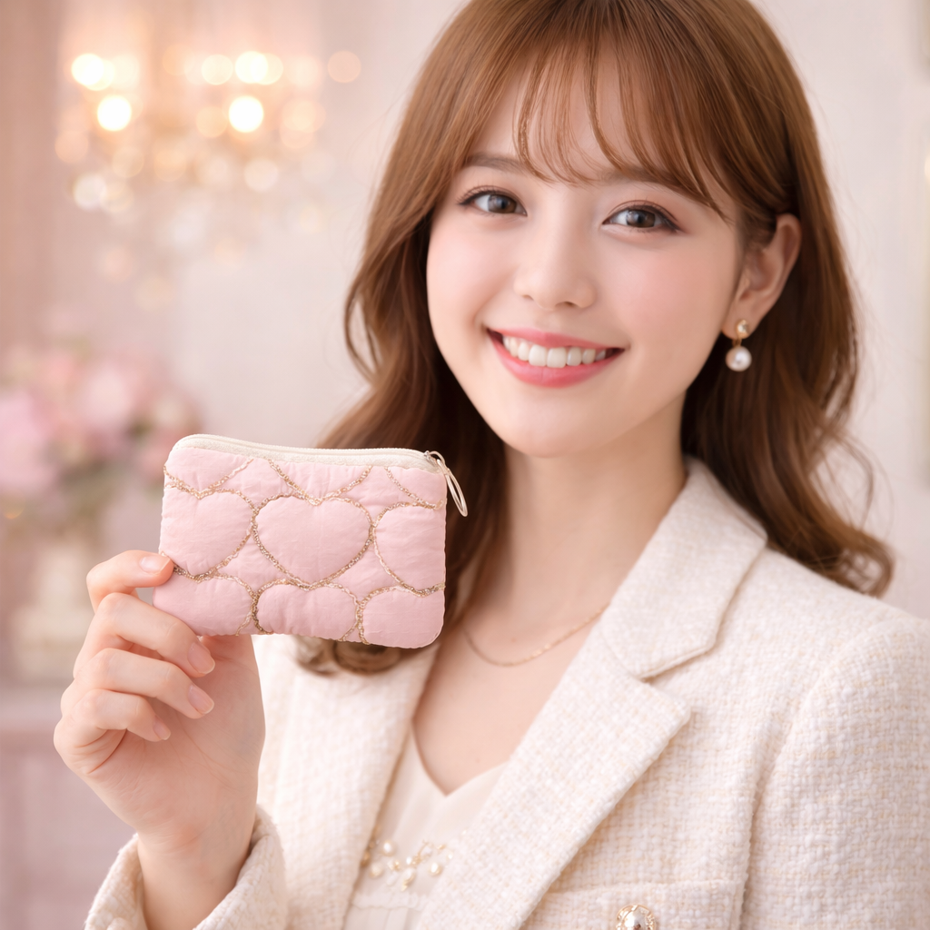 Mini Pochette Corazon Rose