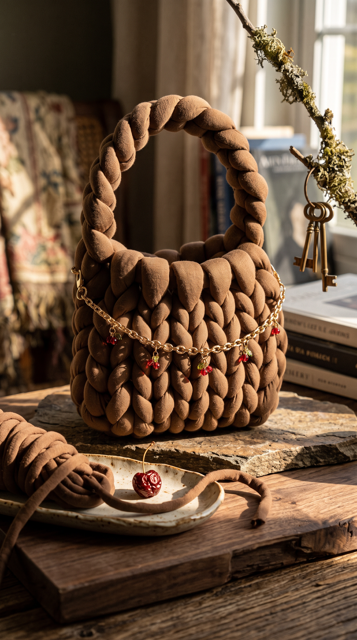 Brown Cherry Bag